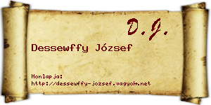 Dessewffy József névjegykártya