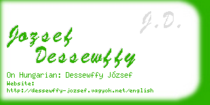 jozsef dessewffy business card
